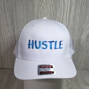 Otto Hustle White Trucker Hat Adult Unisex Adjustable Cap NEW